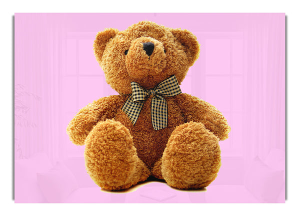 Teddy Bear Bow Pink