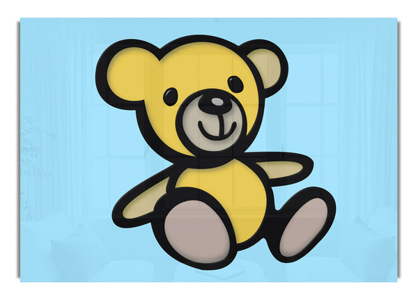 Teddy Bear Cartoon Baby Blue