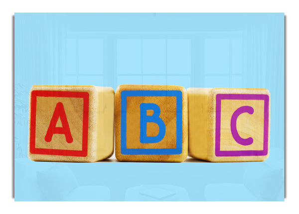 Three Alphabet Blocks Baby Blue