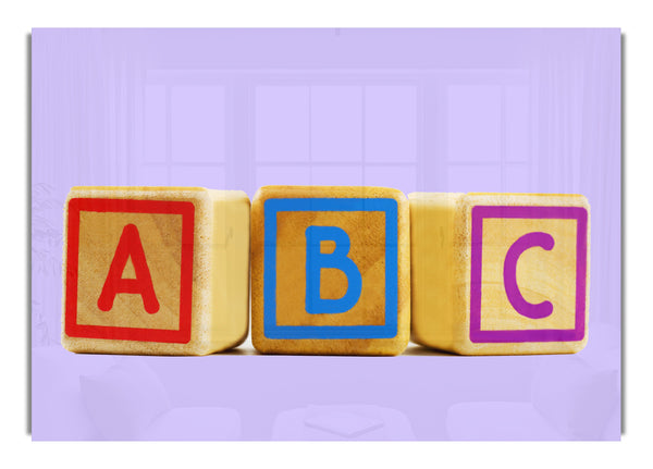 Three Alphabet Blocks Lilac