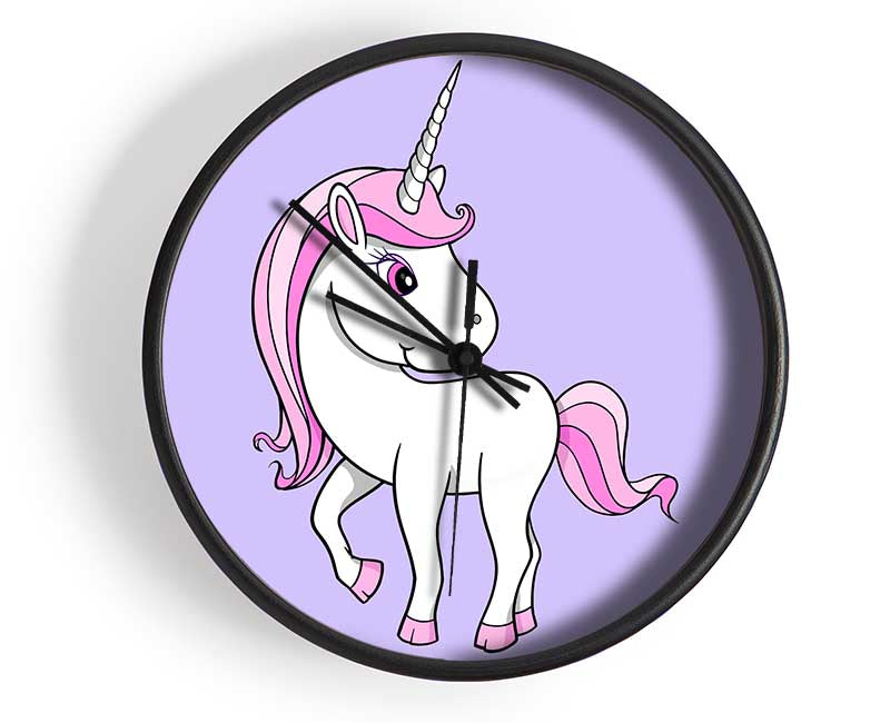 Unicorn Walking Lilac Clock - Wallart-Direct UK