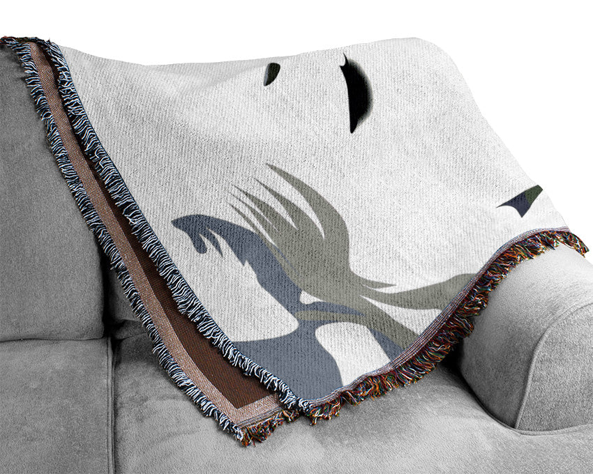 Angel Face Grey Woven Blanket