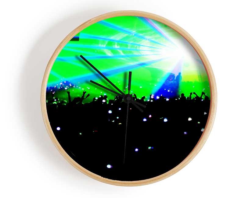 Green Rave Clock - Wallart-Direct UK