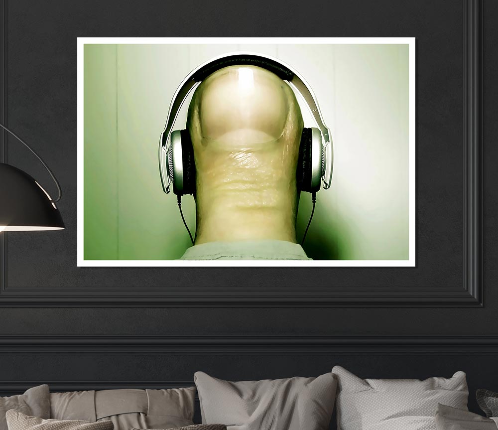 Thumb Headphones Print Poster Wall Art