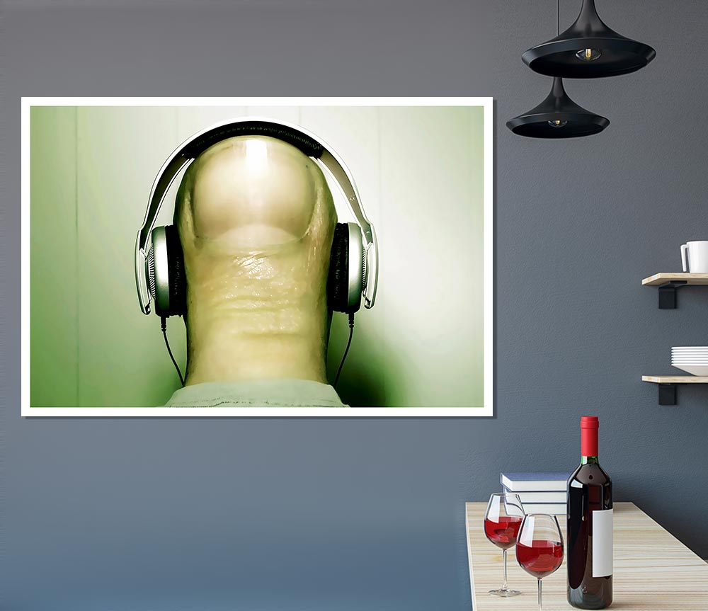 Thumb Headphones Print Poster Wall Art