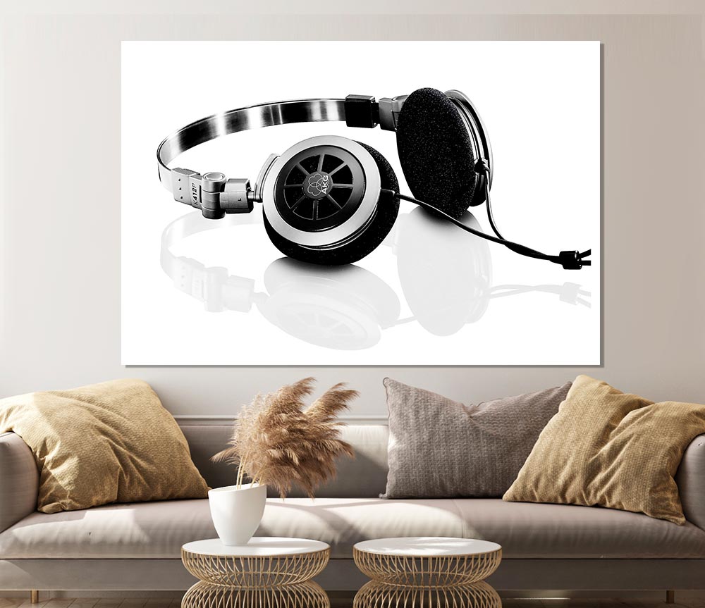 Headphones Print Poster Wall Art