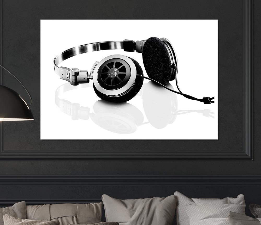 Headphones Print Poster Wall Art