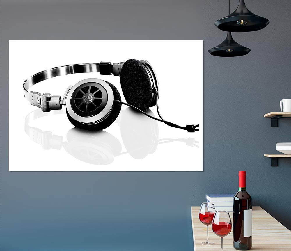 Headphones Print Poster Wall Art