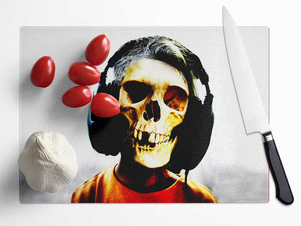 Headphone Skeleton Glass Chopping Board