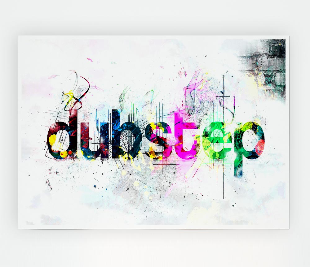 Dubstep Coloured Print Poster Wall Art