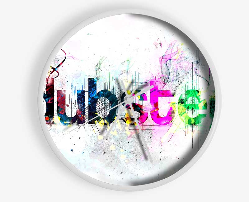 Dubstep Coloured Clock - Wallart-Direct UK