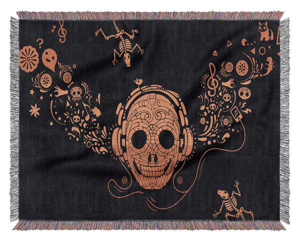 Skeleton Heads Woven Blanket