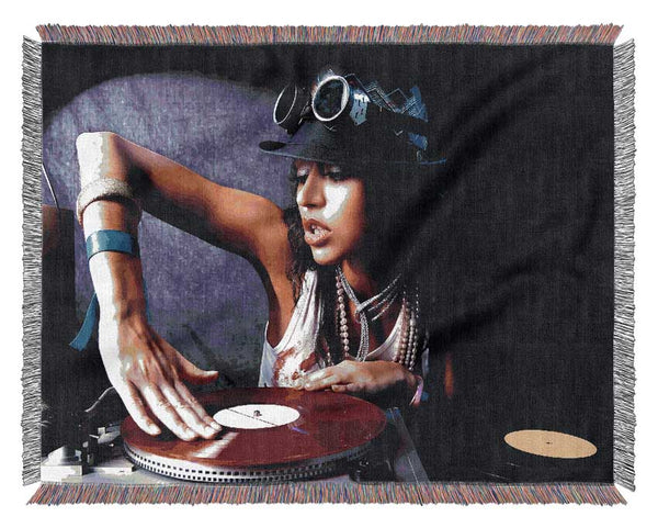 Sexy Dj Girl Woven Blanket