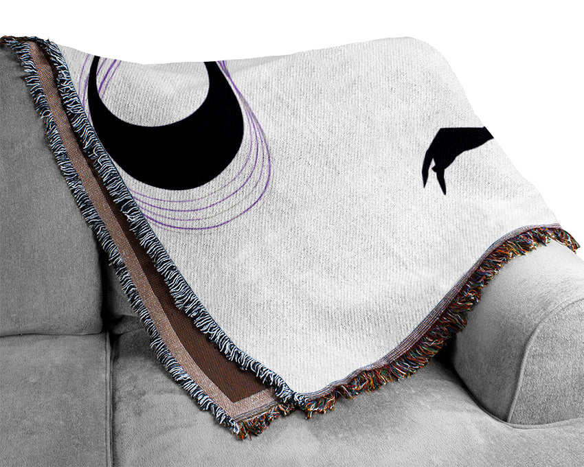 Abstract Purple Alien Woven Blanket