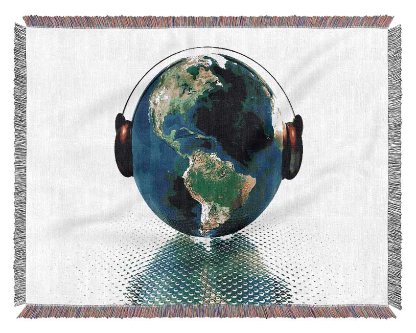 Earth In Music Woven Blanket