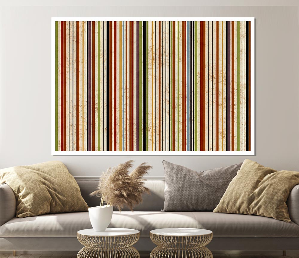 Halloween Stripes Print Poster Wall Art