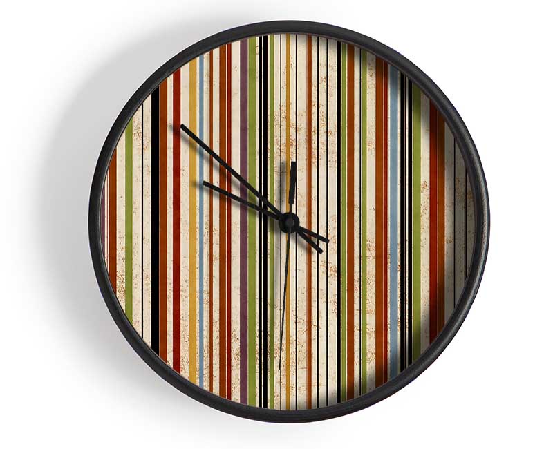 Halloween Stripes Clock - Wallart-Direct UK