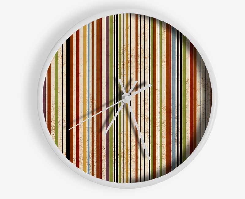 Halloween Stripes Clock - Wallart-Direct UK