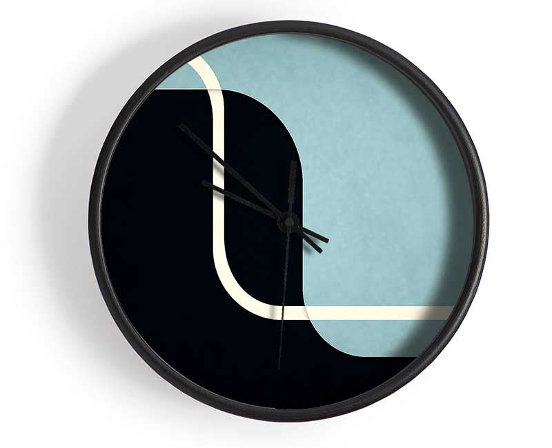 Abstract Yin Yang Clock - Wallart-Direct UK