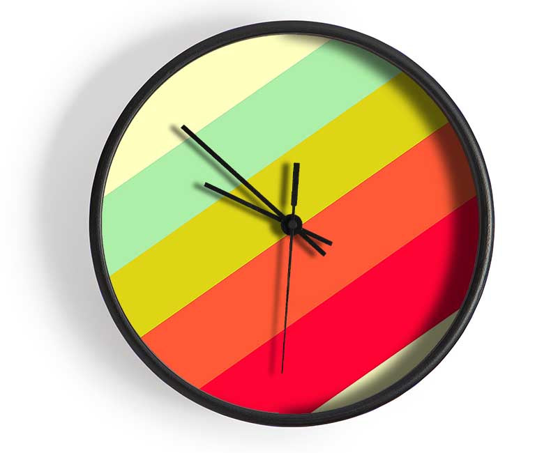 Retro Rainbow Clock - Wallart-Direct UK