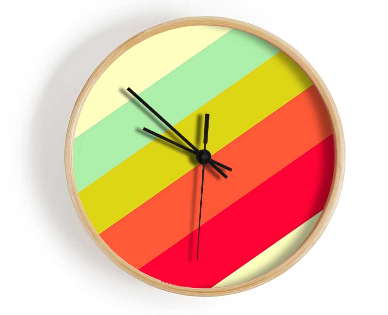 Retro Rainbow Clock - Wallart-Direct UK