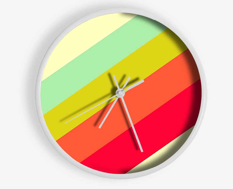 Retro Rainbow Clock - Wallart-Direct UK