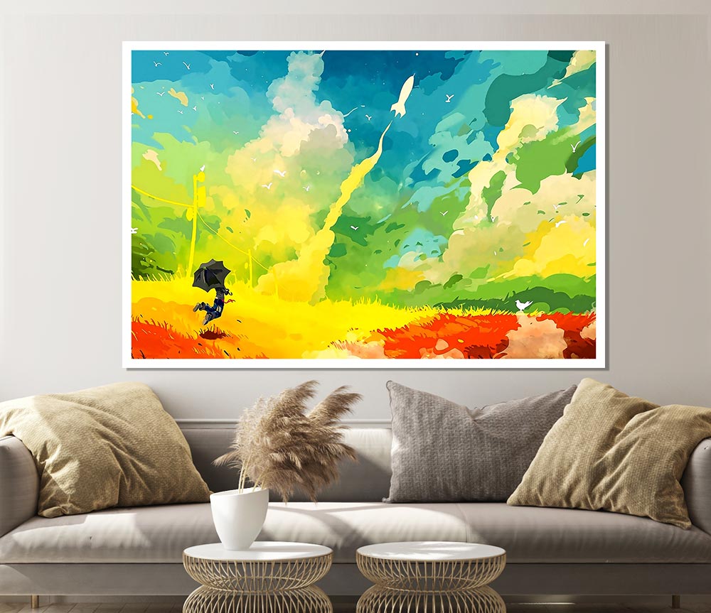 Clouds Multicolour Print Poster Wall Art