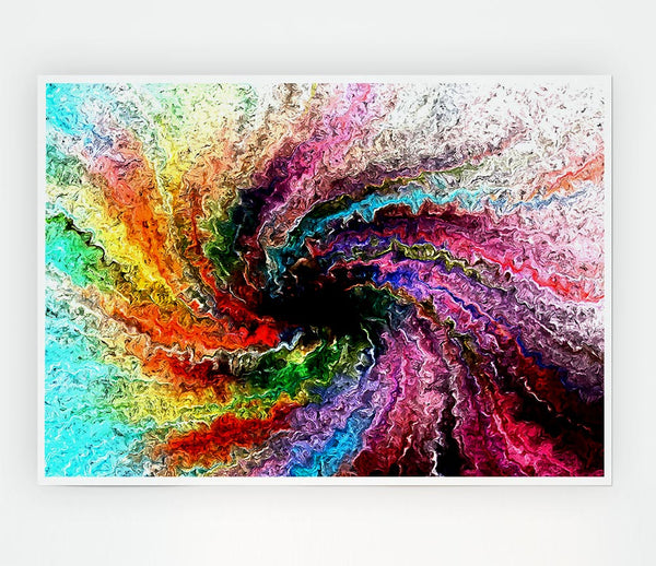 Colourful Twister Print Poster Wall Art