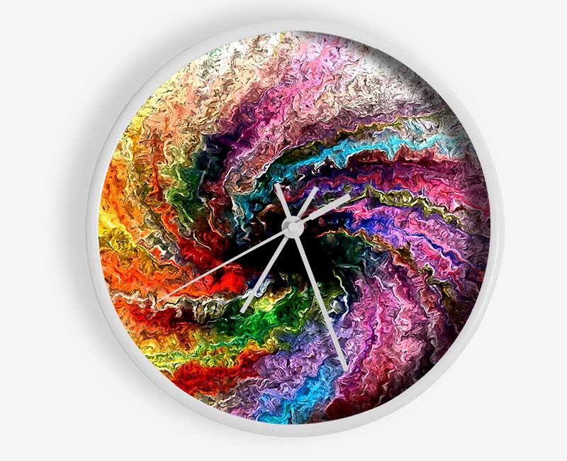 Colourful Twister Clock - Wallart-Direct UK