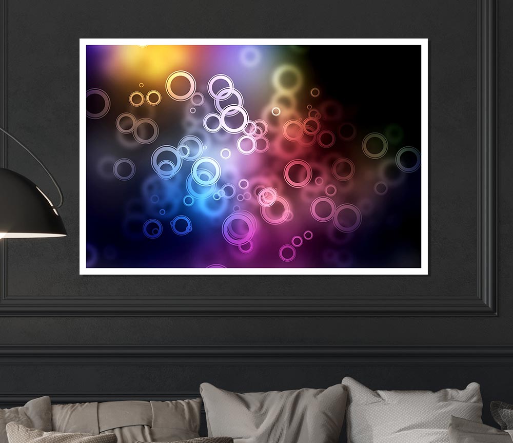 Circles Print Poster Wall Art