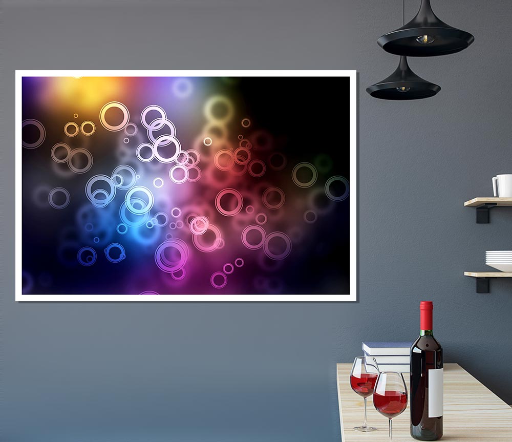 Circles Print Poster Wall Art