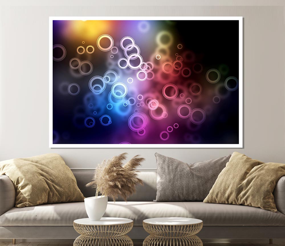 Circles Print Poster Wall Art