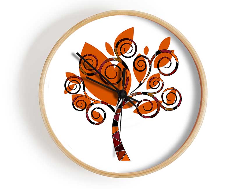 Orange Tree Clock - Wallart-Direct UK