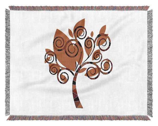 Orange Tree Woven Blanket