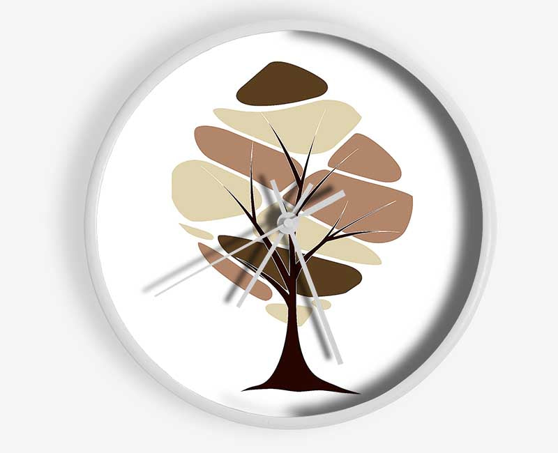 Surreal Brown Tree Clock - Wallart-Direct UK