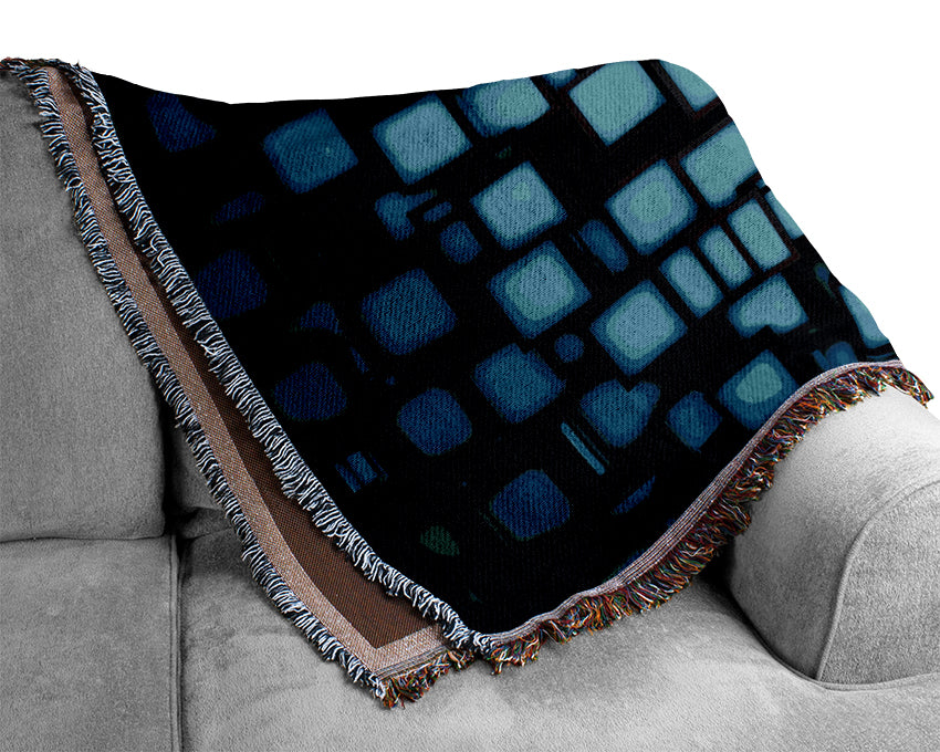 Neon Squares Woven Blanket