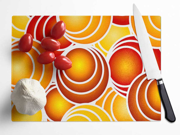 The Orange Orchard Glass Chopping Board