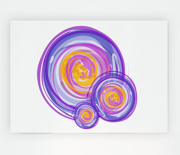 Trio Of Swirls Print Poster Wall Art