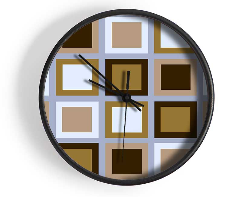 Squared In Square Clock - Wallart-Direct UK