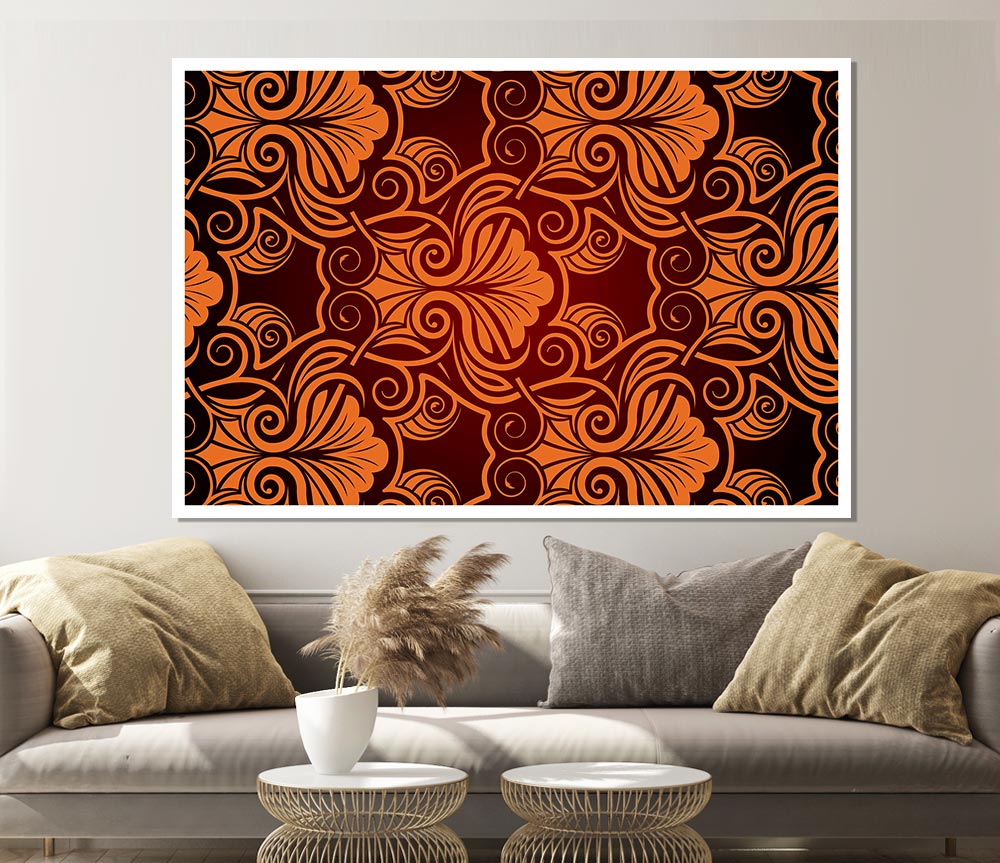 Symmetrical Reds Print Poster Wall Art