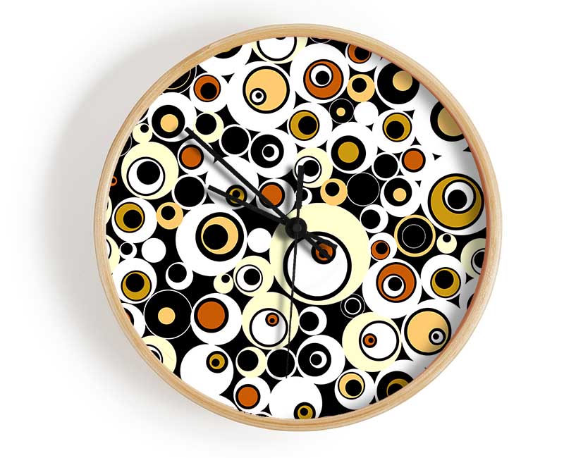 Circles And Bubbles Clock - Wallart-Direct UK