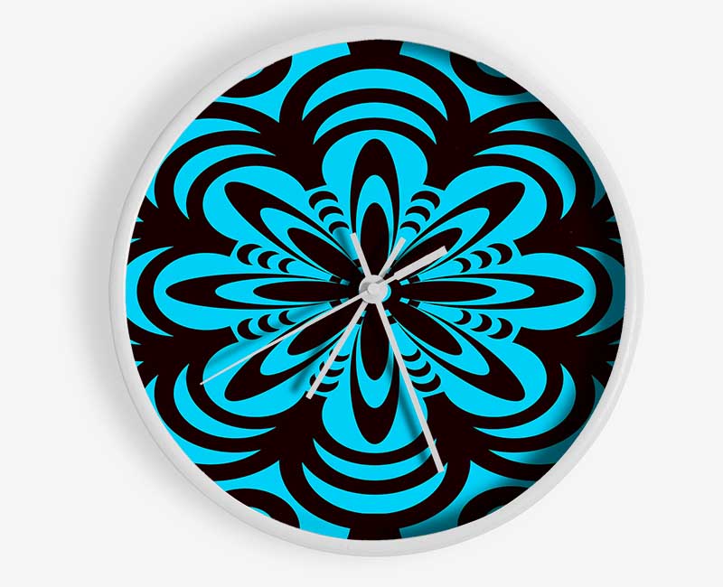 Hypnotic Flower Clock - Wallart-Direct UK