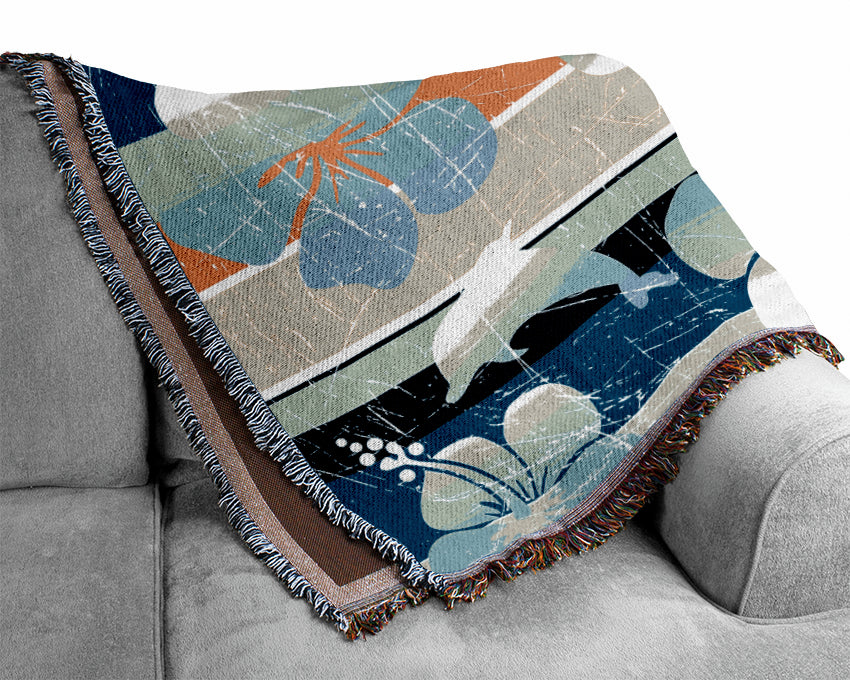 Flowering Horizontal Woven Blanket