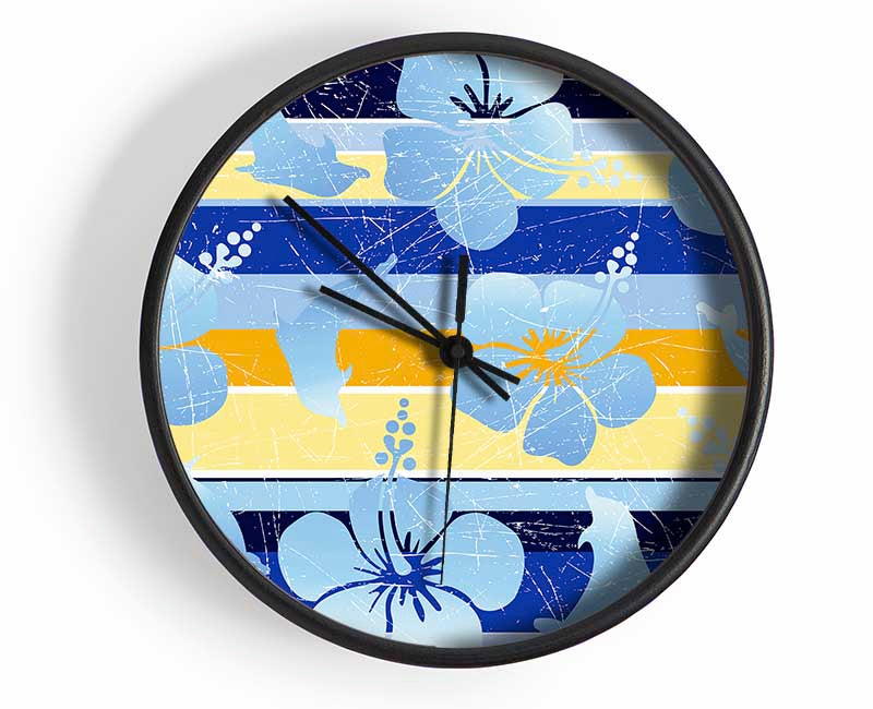 Flowering Horizontal Clock - Wallart-Direct UK