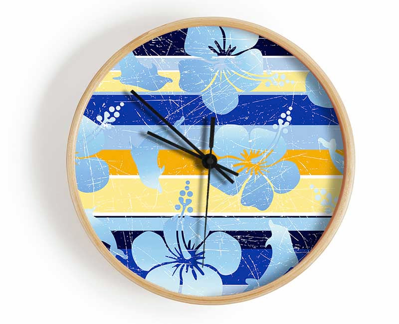 Flowering Horizontal Clock - Wallart-Direct UK