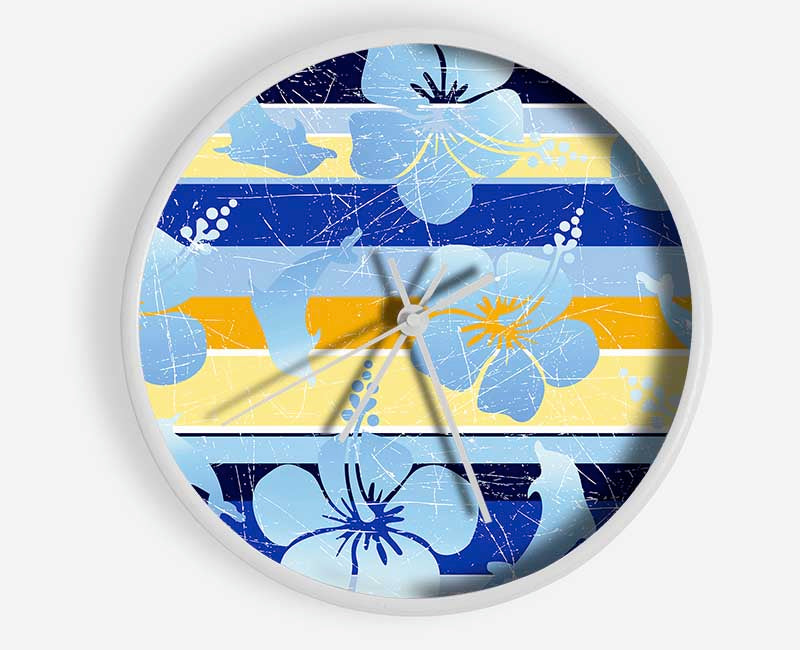 Flowering Horizontal Clock - Wallart-Direct UK