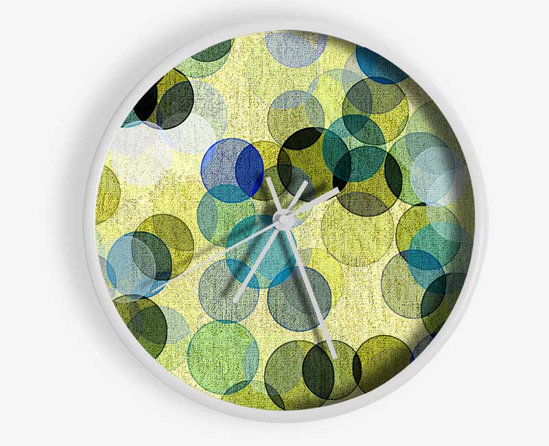 Over Lapping Bubbles Clock - Wallart-Direct UK