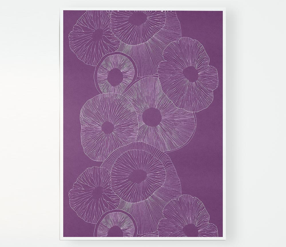 Intertwine Purple Print Poster Wall Art