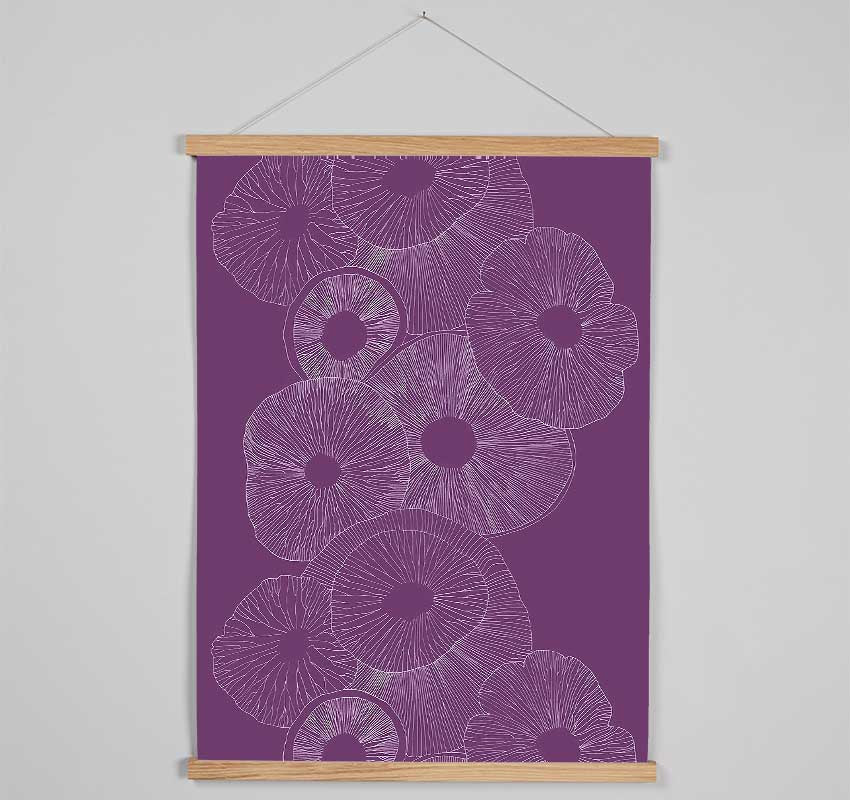 Intertwine Purple Hanging Poster - Wallart-Direct UK