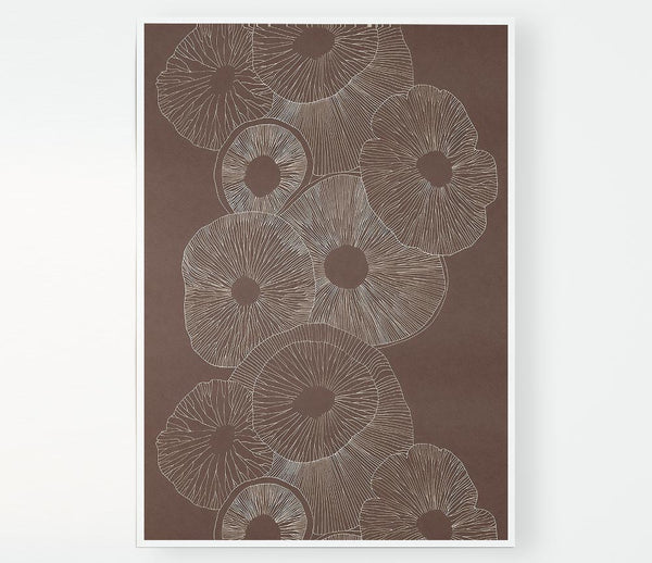 Intertwine Beige Print Poster Wall Art